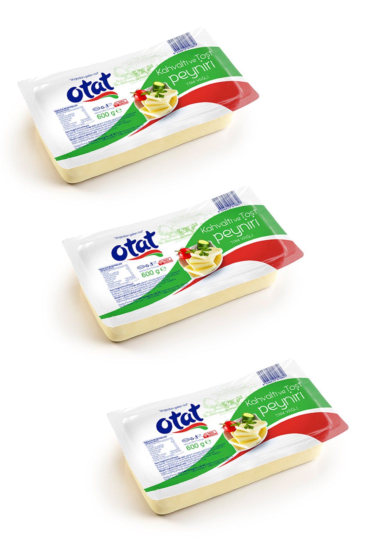 Otat Kahvaltı Ve Tost Peyniri Tam Yağlı 600 G*3