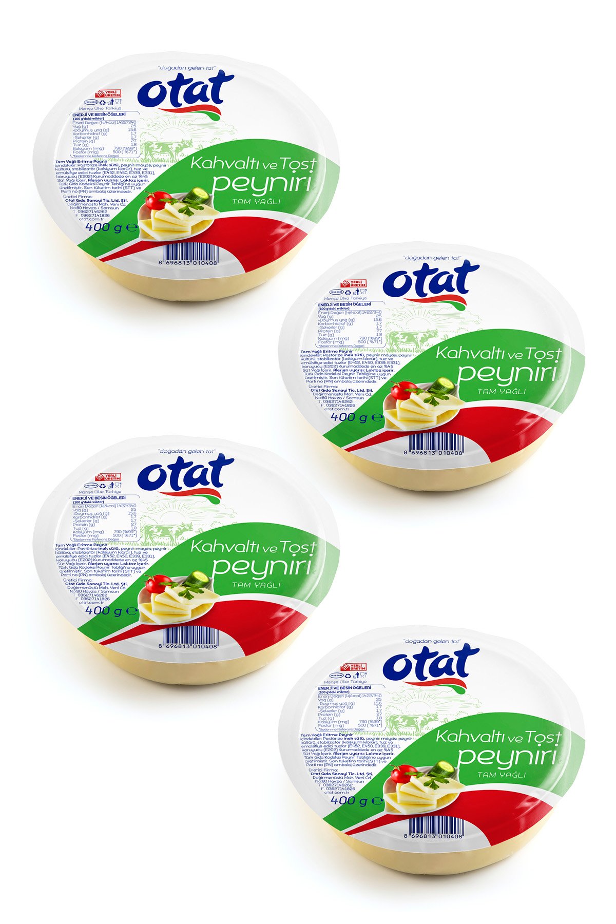 Otat Tost Peyniri 400 G*4 Ekonomik Dörtlü Paket