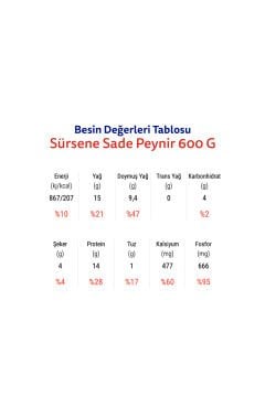 Otat Sürsene Sade Kaymaklı Peynir 600 G* 2 İkli Ekonomik Paket
