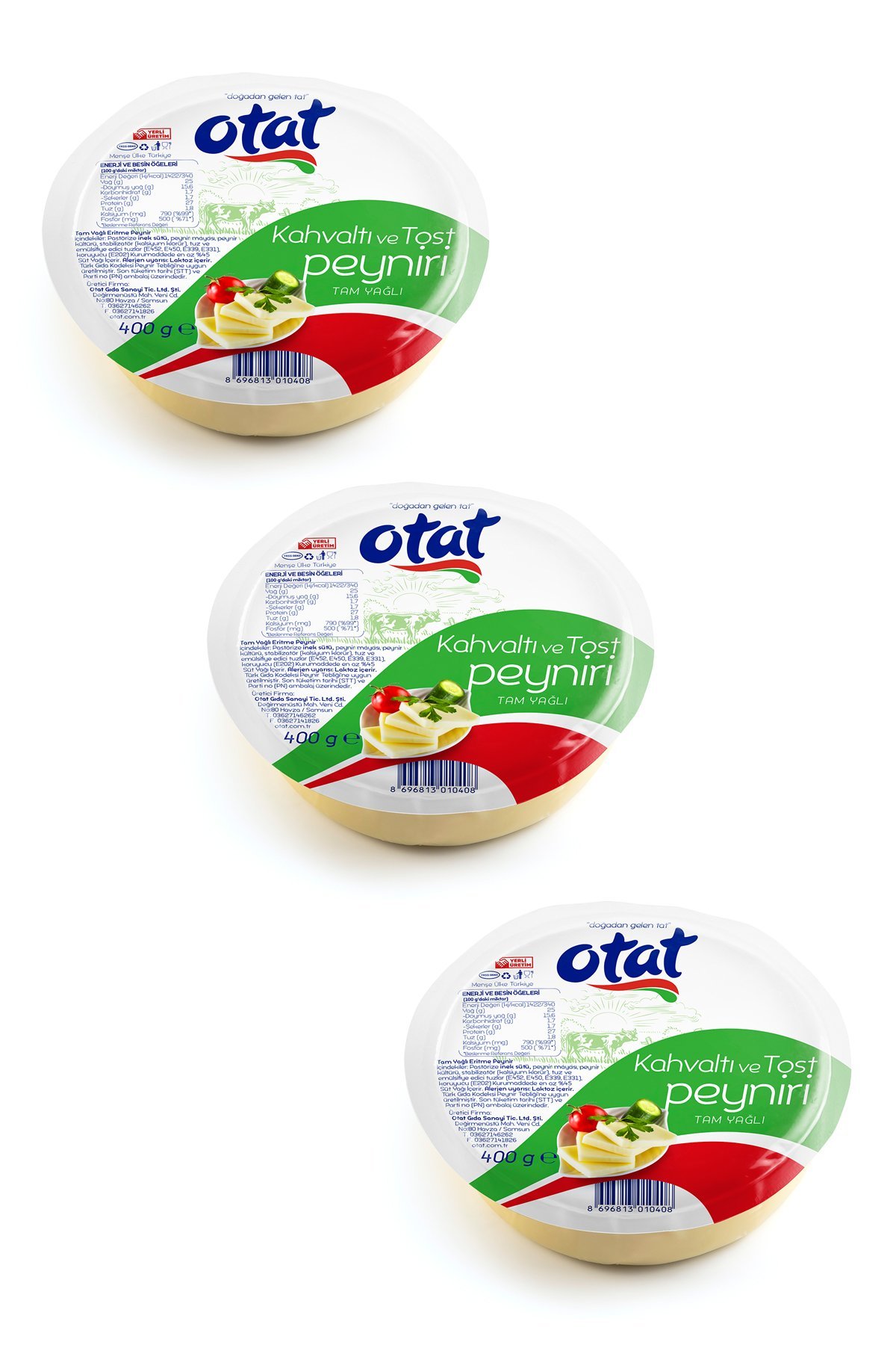 Otat Kahvaltı Ve Tost Peyniri 400 G * 3 Adet