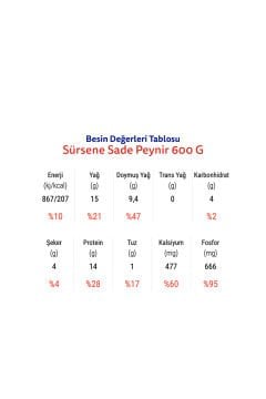 Otat Sürsene Sade Kaymaklı Peynir 600 G * 3 Ekonomik Paket