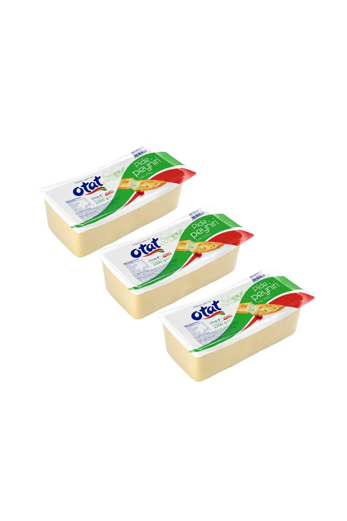 Otat Tam Yağlı Pide Peyniri 1000 G*3 Süper Üçlü Paket