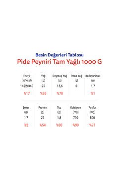 Otat Tam Yağlı Pide Peyniri 1000 G*3 Süper Üçlü Paket